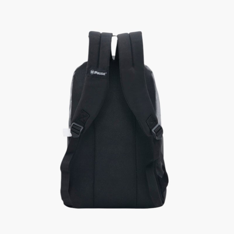 PAUSE Printed Grey School Backpack for Kids - Image 4